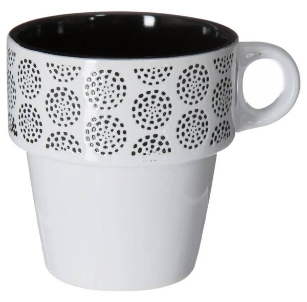 Sada porcelánových šálků na stojanu, 6 ks, 260 ml