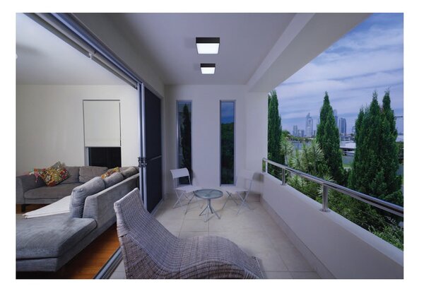AZzardo LED stropní svítidlo Casper square IP54, 3000K Barva: Černá