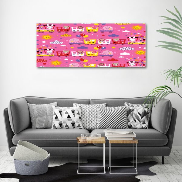 Moderní obraz canvas na rámu Zvířata ve vlaku oc-60176888