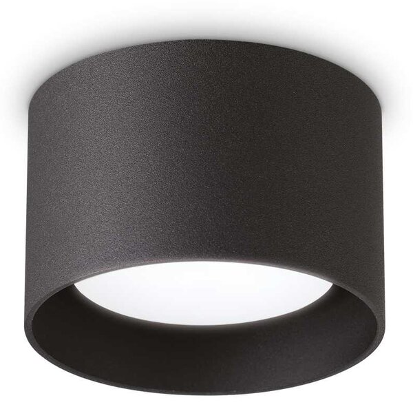 Ideal Lux Stropní přisazené svítidlo SPIKE PL1, Ø 100 mm Barva: Černá