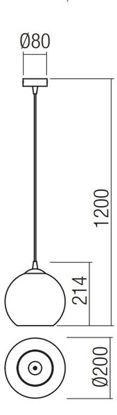 Redo Designové závěsné svítidlo Bowl Ø 20cm Barva: Chrom