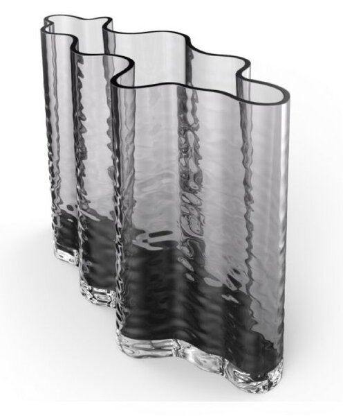 COOEE Design Skleněná váza Gry Wide Smoke - 24 cm CED399