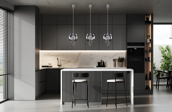 Designové svítidlo závěsné L-TAL-04, Varianta Stříbrná-matná