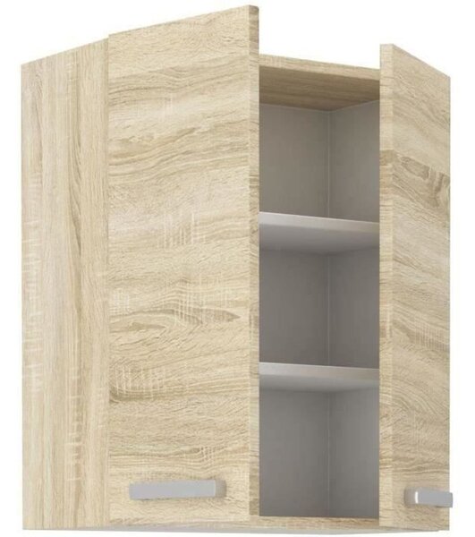 Vysoká skříňka se 2 výklopnými dvířky - Imitace dub Sonoma - š 60 cm x hl 31,6 x v 72 cm - LASSEN