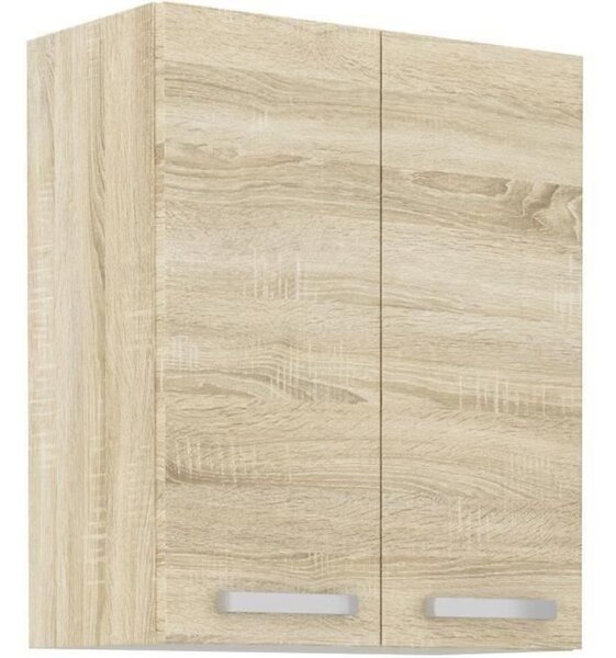 Vysoká skříňka se 2 výklopnými dvířky - Imitace dub Sonoma - š 60 cm x hl 31,6 x v 72 cm - LASSEN