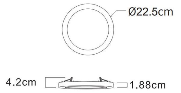 Přisazená LED svítidlo Sinclair DLTJ 18CCT IP20 Barva: Černá