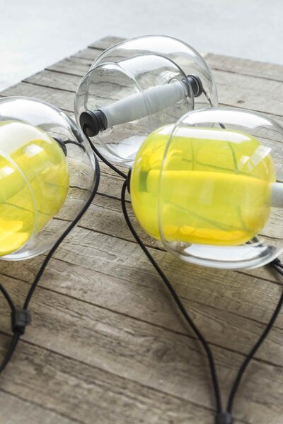 Brokis Designové LED závěsné svítidlo Capsula single PC937, 2700K Barva skla: Šedá kouřová - transparentní sklo, Barva vnitřního skla: Šedá kouřová - transparentní sklo, Baldachýn: Kov - černý matný komaxit