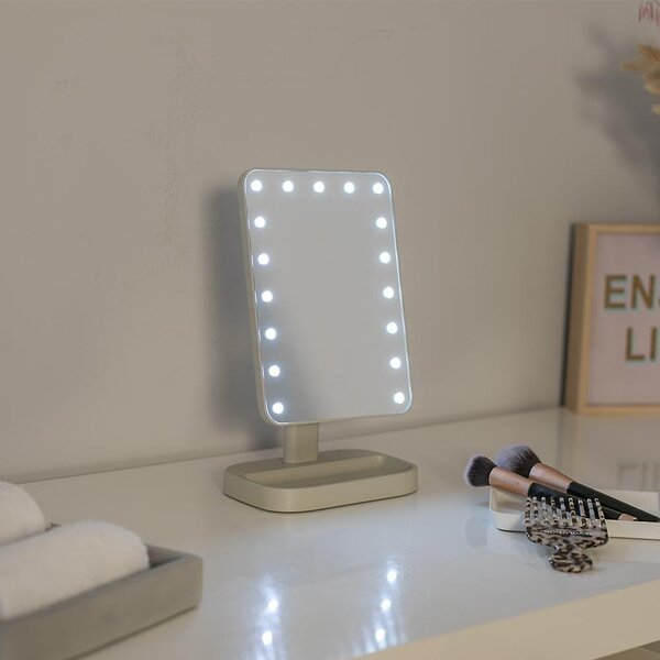 Kosmetické zrcadlo s LED osvětlením, 16,5 x 22 cm – Livoo
