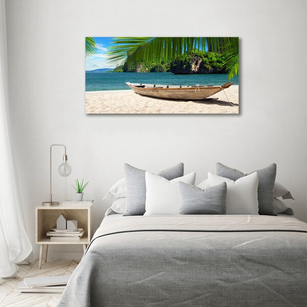 Moderní obraz canvas na rámu Loď na pláži oc-61294021