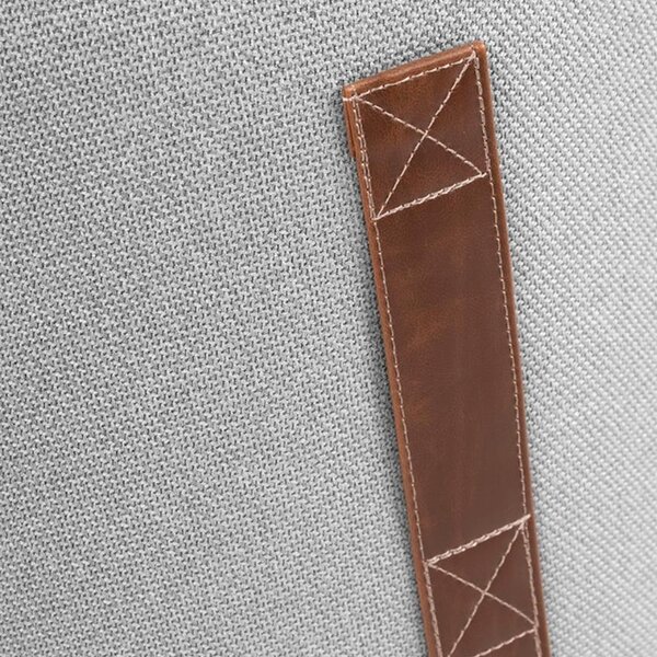 Šedý látkový taburet Somcasa Martin 45 cm