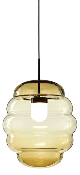 Bomma Luxusní závěsné svítidlo Blimp medium, ø 45 cm s baldachýnem Stmívání, řízení: TRIAC (lze použít i bez stmívání), Barva skla: Amber