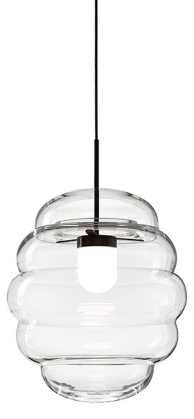 Bomma Luxusní závěsné svítidlo Blimp medium, ø 45 cm s baldachýnem Stmívání, řízení: TRIAC (lze použít i bez stmívání), Barva skla: Amber