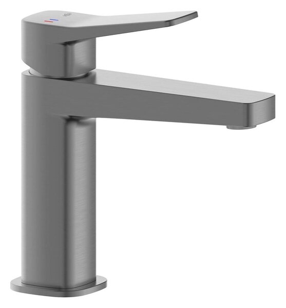 KFA Armatura 4522-815-61 - Umyvadlová baterie + výpusť MALAGA 15,9 cm metal.šedá