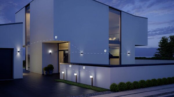 Steinel Venkovní nástěnné svítidlo L 835 LED se senzorem a bluetooth, IP44 Barva: Stříbrná