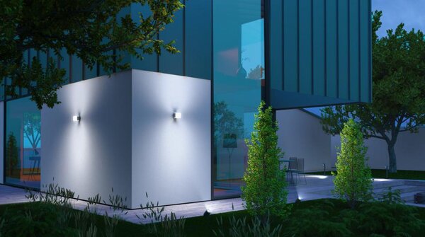 Steinel Venkovní nástěnné svítidlo L 835 LED se senzorem a bluetooth, IP44 Barva: Stříbrná