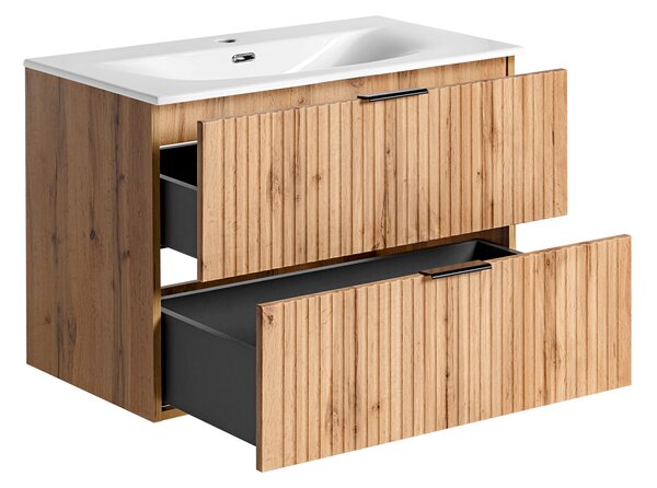 Koupelnová skříňka s umyvadlem ADEL Oak U80/1 | 80 cm