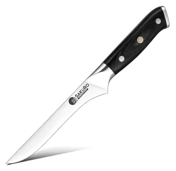 Vykoštovací kuchyňský nůž Hanzo Black DE SaKuRo 14 cm