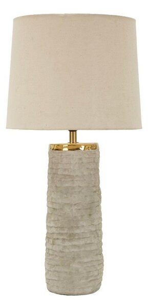 Světle šedá/krémová keramická stolní lampa s textilním stínidlem (výška 73 cm) Lima – Mauro Ferretti