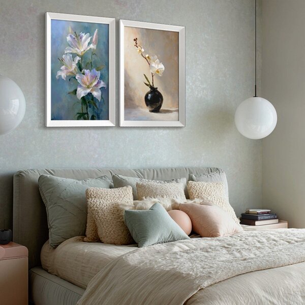 Tištěný obraz s rámem 56x75 cm Lilies – Styler