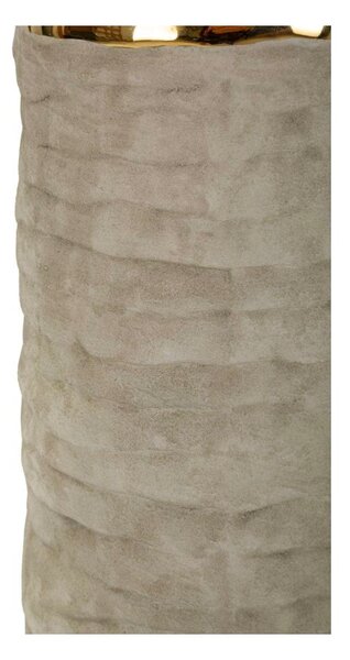 Světle šedá/krémová keramická stolní lampa s textilním stínidlem (výška 73 cm) Lima – Mauro Ferretti