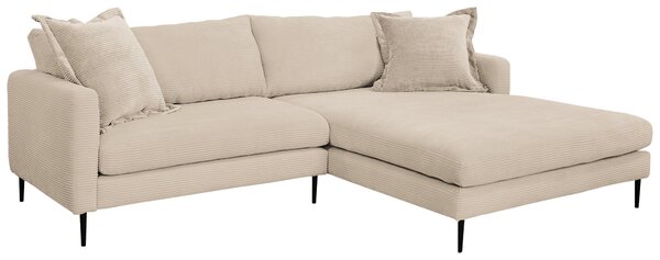 ROHOVÁ SEDAČKA, textil, krémová P & B - Sedací soupravy, Online Only