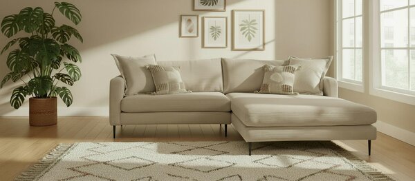ROHOVÁ SEDAČKA, textil, světle hnědá P & B - Sedací soupravy, Online Only