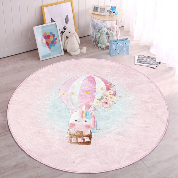 Růžový dětský koberec ø 120 cm Comfort – Mila Home