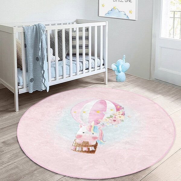 Růžový dětský koberec ø 120 cm Comfort – Mila Home