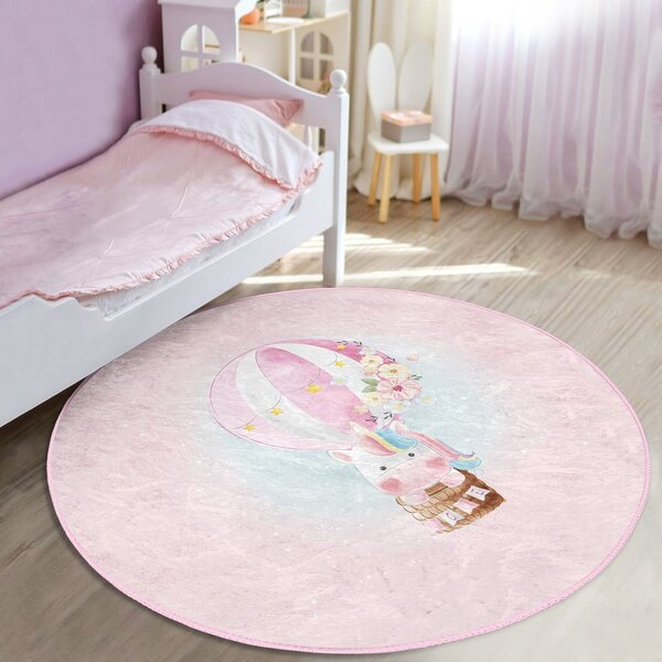 Růžový dětský koberec ø 120 cm Comfort – Mila Home