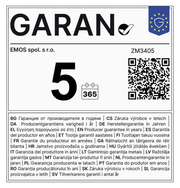 EMOS LED přisazené svítidlo TIVI, A CLASS, kruhové bílé 5,5W, IP44, neutrální bílá