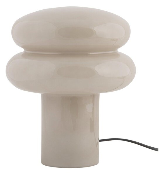Béžová skleněná stolní lampa (výška 24 cm) Incesante – Leitmotiv