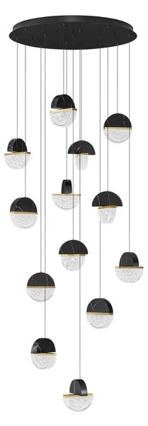 Dizajnový LED luster Dorin 72W A – Černá