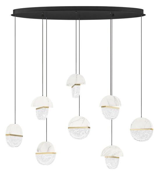 Dizajnový LED luster Dorin 48W A – Bílá