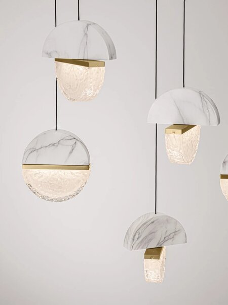 Dizajnový LED luster Dorin 48W A – Bílá