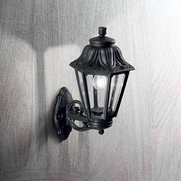 Ideal Lux Nástěnné svítidlo ANNA AP1 BIG NERO, IP55