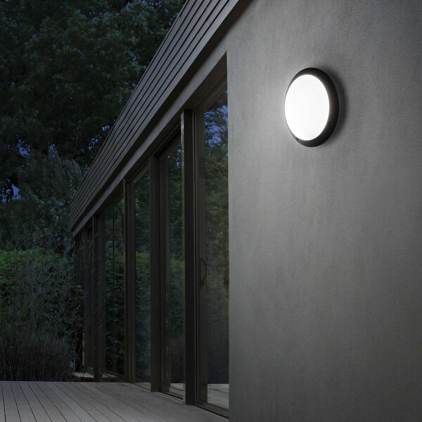 Ideal Lux Nástěnné svítidlo POLAR-1 AP1 NERO, IP66
