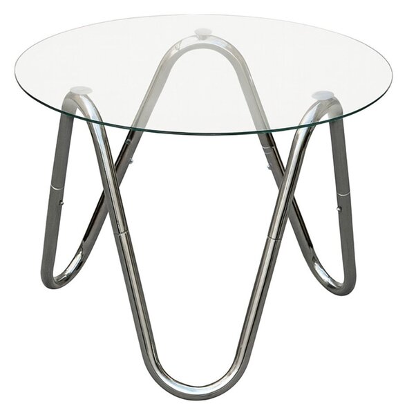 Kulatý odkládací stolek se skleněnou deskou ø 50 cm Ventana Round – Leitmotiv