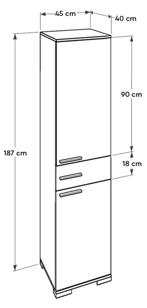 ASIR Skříňka ADR-421 bílá