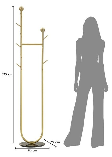 Kovový věšák ve zlaté barvě 40x175 cm Axi – Mauro Ferretti