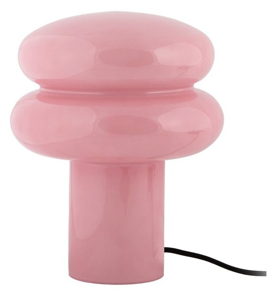 Růžová skleněná stolní lampa (výška 24 cm) Incesante – Leitmotiv