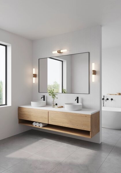 Nordlux Nástěnné svítidlo Helva Double Basic, IP44 Barva: Hnědá