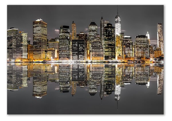 Fotoobraz na skle New York noc osh-64057885