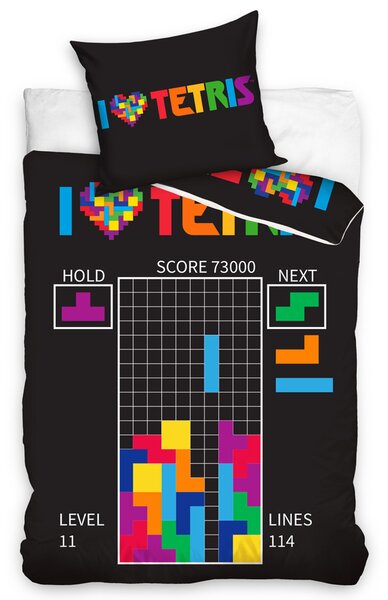 Tip Trade Dětské povlečení Tetris Level 11 140x200/70x90 cm