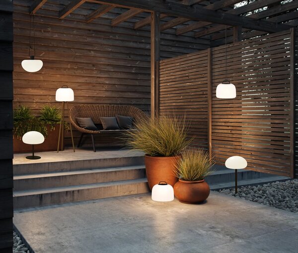 Nordlux Vyšší trojnožka k lampě Kettle - hnědé odstíny, dřevo