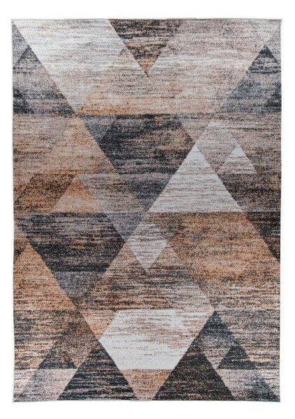 Makro Abra Kusový koberec ELEFANTA SR-11 Geometrický šedý žlutý černý Rozměr: 80x150 cm