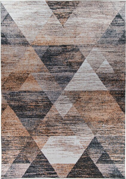 Makro Abra Kusový koberec ELEFANTA SR-11 Geometrický šedý žlutý černý Rozměr: 80x150 cm