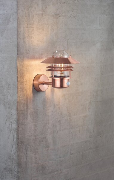 Nordlux Venkovní nástěnná lampa Blokhus se senzorem, IP54 Barva: galvanizace