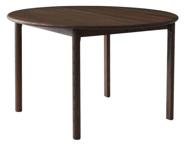 Hnědý kulatý rozkládací jídelní stůl z dubového dřeva ø 120 cm Noor – Hammel Furniture