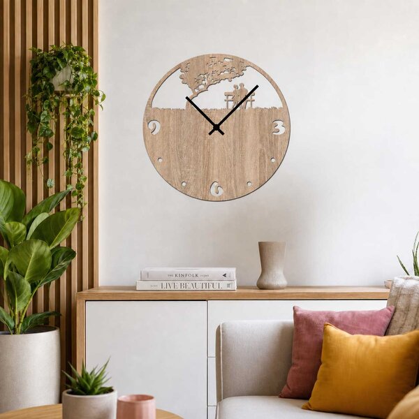 Nástěnné hodiny SETKÁNÍ Zvolte barvu dekoru: Wenge | Velikost hodin: 35x35