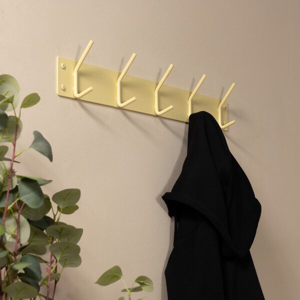 Světle žlutý ocelový nástěnný věšák 70 cm Fusion – Spinder Design